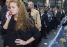 U.S. initial jobless claims - workers queing