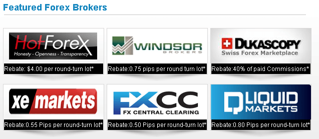 Best forex rebate brokers