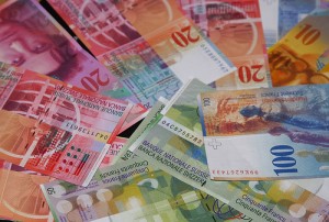 indicator analysis  - a pile of Swiss francs